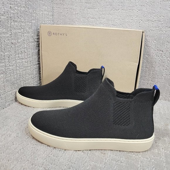 ROTHY'S The Chelsea Black Ankle Boots Women's Size 6, 7, 7.5, 9, 11 - Picture 3 of 10